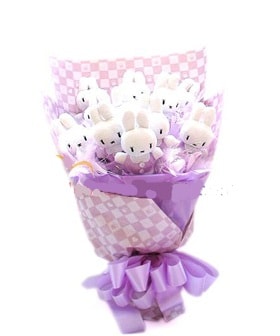 13 adet pelu� ay�c�ktan g�rsel ay� buketi 